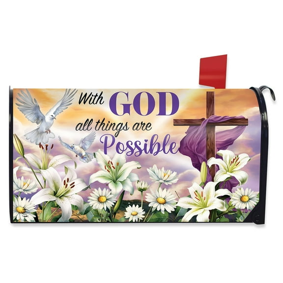 Briarwood Lane Sunrise Easter Cross Mailbox Cover