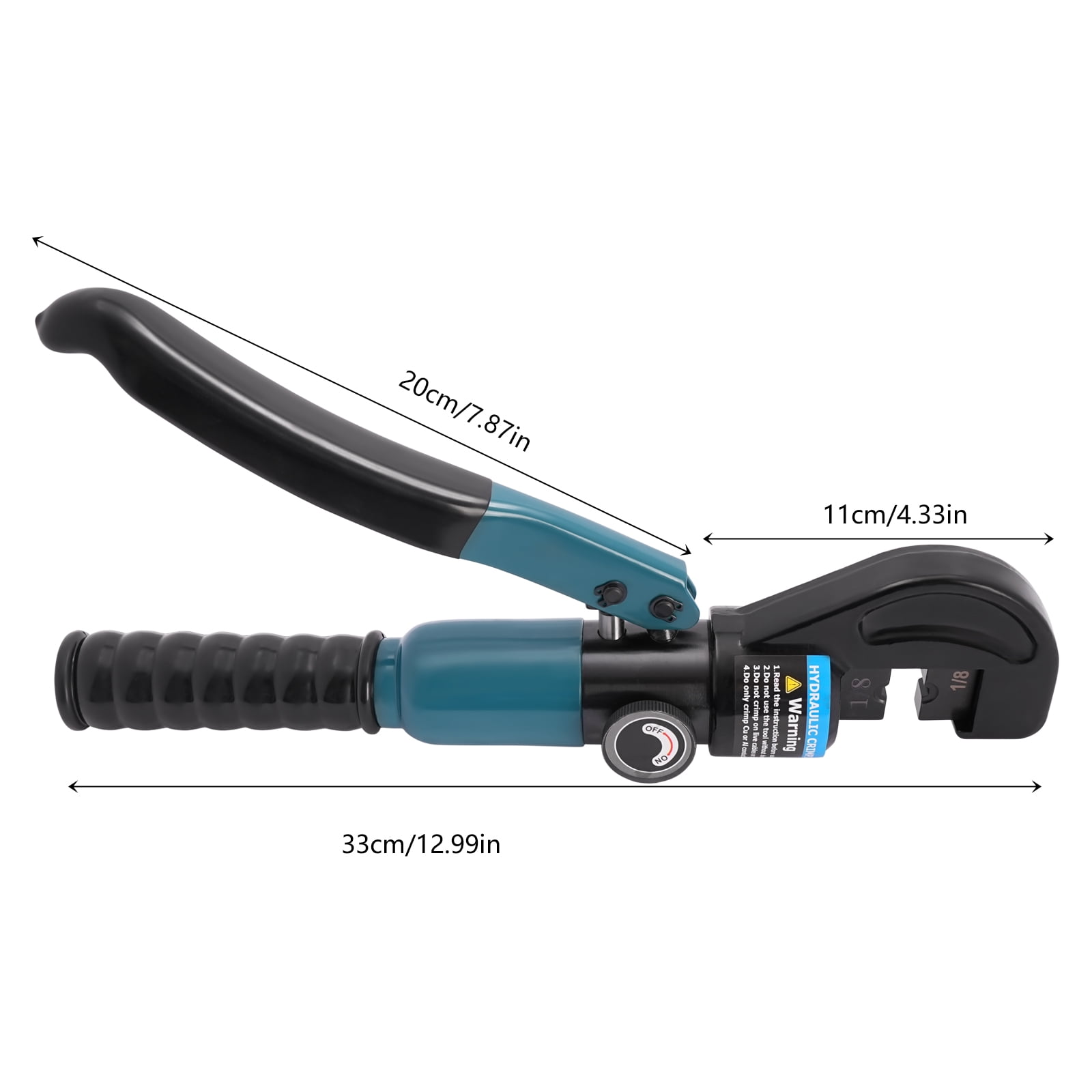 Hydraulic Crimping Tool with 6.3T Pressure for Efficient Copper and Aluminum Terminal Crimping, Compact Toolbox for Easy Portability and Use
