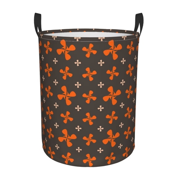 DouZhe Waterproof Collapsible Large Laundry Baskets, Cool Art Textures Prints Circular Hamper with Handles