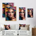 thumbnail image 4 of Designart Floral Sensual Woman Portrait III Floating Frame Wall Art, 4 of 5