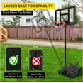 thumbnail image 2 of Lumiparty Outdoor Portable Basketball Hoop, 4.4-10ft Adjustable Height Basketball Goal System for Adults, with 44" Shatterproof PC Backboard, Black, 2 of 9