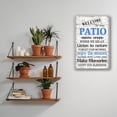 thumbnail image 6 of Funny Patio Metal Tin Sign Patio Wall Decor Welcome To Our Patio Signs Outdoor Welcome To Our Porch Backyard Sign Outdoor Decorations Funny Home Patio Gifts Personalized Farmhouse Patio Decor 8x12 In, 6 of 14