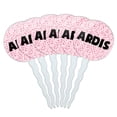 thumbnail image 1 of Ardis Cupcake Picks Toppers - Set of 6 - Pink Speckles, 1 of 1