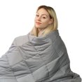 thumbnail image 2 of Costway Weighted Blankets 100% Cotton w/ Glass Beads Light Grey 17lbs, 60'' x 80'', 2 of 8