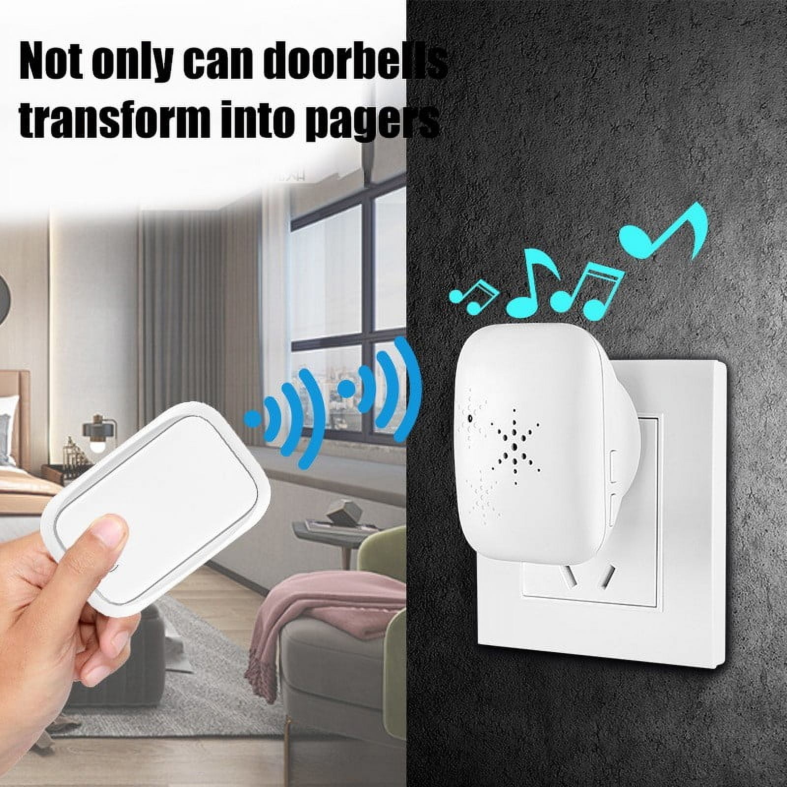 NovaSpark Ideal for Welcoming Battery Wireless Doorbell installation Euusauk Plug