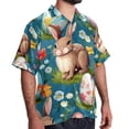 thumbnail image 2 of Easter Men's Short Sleeve Beach Shirts, Casual Poplin Button Down Shirt, Summer Casual Printed Unisex Shirts, 2 of 6