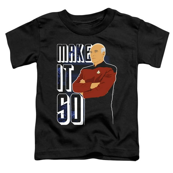 Star Trek The Next Generation Make It So Toddler T-Shirt Black