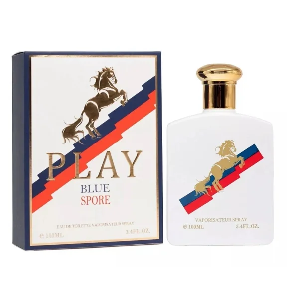 Play Blue Spore Eau de Toilette Spray for Men, 3.4 fl oz