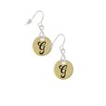 thumbnail image 3 of Delight Jewelry Goldtone Large Disc Letter - G - 3/4'' Silver tone Infinity French Earrings, 3 of 4