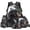 Black Horse Vintage USA Flag, variant on Yspwyqan Distressed USA Flag 4Pcs Kids Backpack Set with Lunch Box Pencil Case, Largemouth Bass Lightweight Large Capacity Bookbag for Elementary Middle School Travel