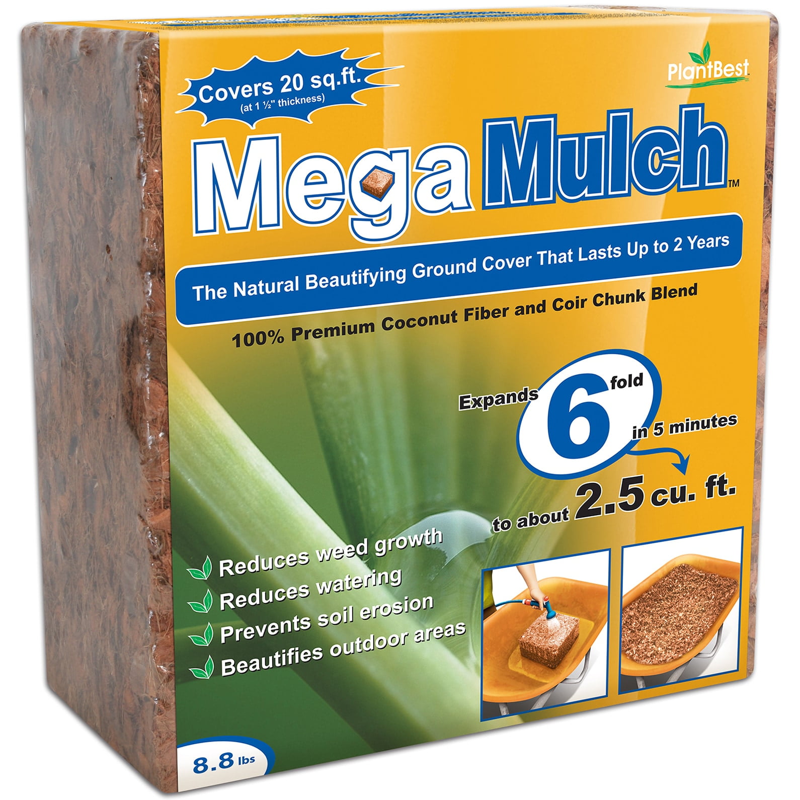 Pack of 2 PlantBest Mega Mulch 8.8lbs 