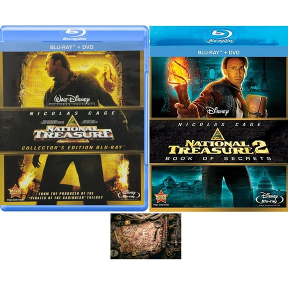 America's Secret Societies Revealed Nicolas Cage is a National Treasure (4-Disc Blu Ray   DVD Collectors Edition) & National Treasure : Book of Secrets Bundle
