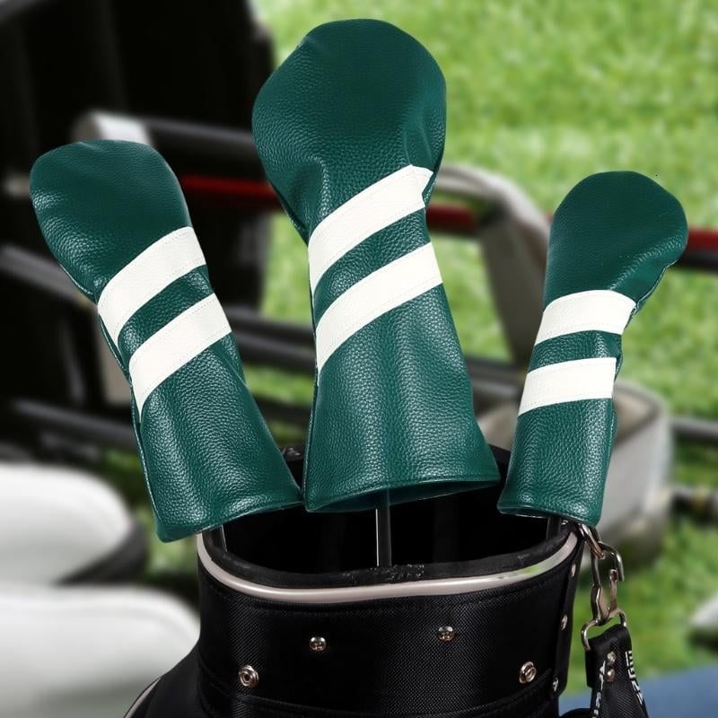 CEORPER 3Pcs Waterproofs PU Golfs Club Head Cover Replacement Driver Headcover