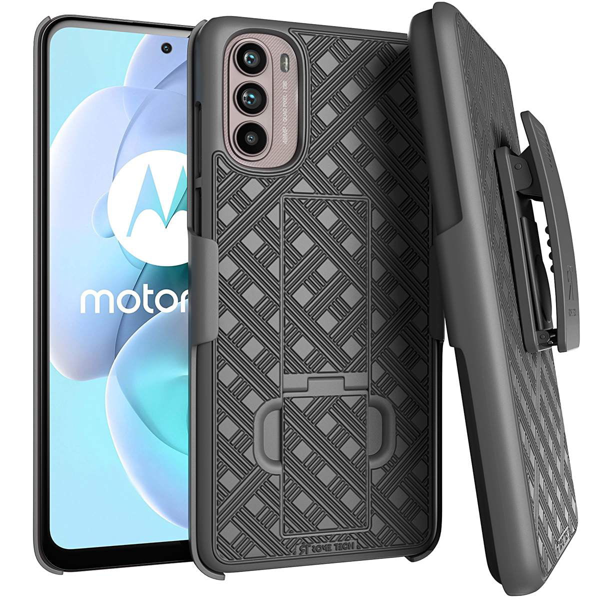 Wissen Verplicht ongerustheid Rome Tech Motorola Moto G Stylus 4G (3rd Gen - 2022) Shell Holster Combo  Case With Belt clip - Walmart.com