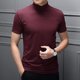thumbnail image 1 of SAILING Camiseta informal de moda para hombre, suéter de manga corta con cuello de tortuga, camiseta interior ajustada, 1 of 3