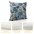 thumbnail image 4 of MAXIAO Chinoiserie Pillow Cover Blue Birds Flowers Throw Pillow Covers Asian Traditional Pattern Blue and White Porcelain Color Pillowcase Cushion Covers for Sofa Couch Living Room White, 4 of 5
