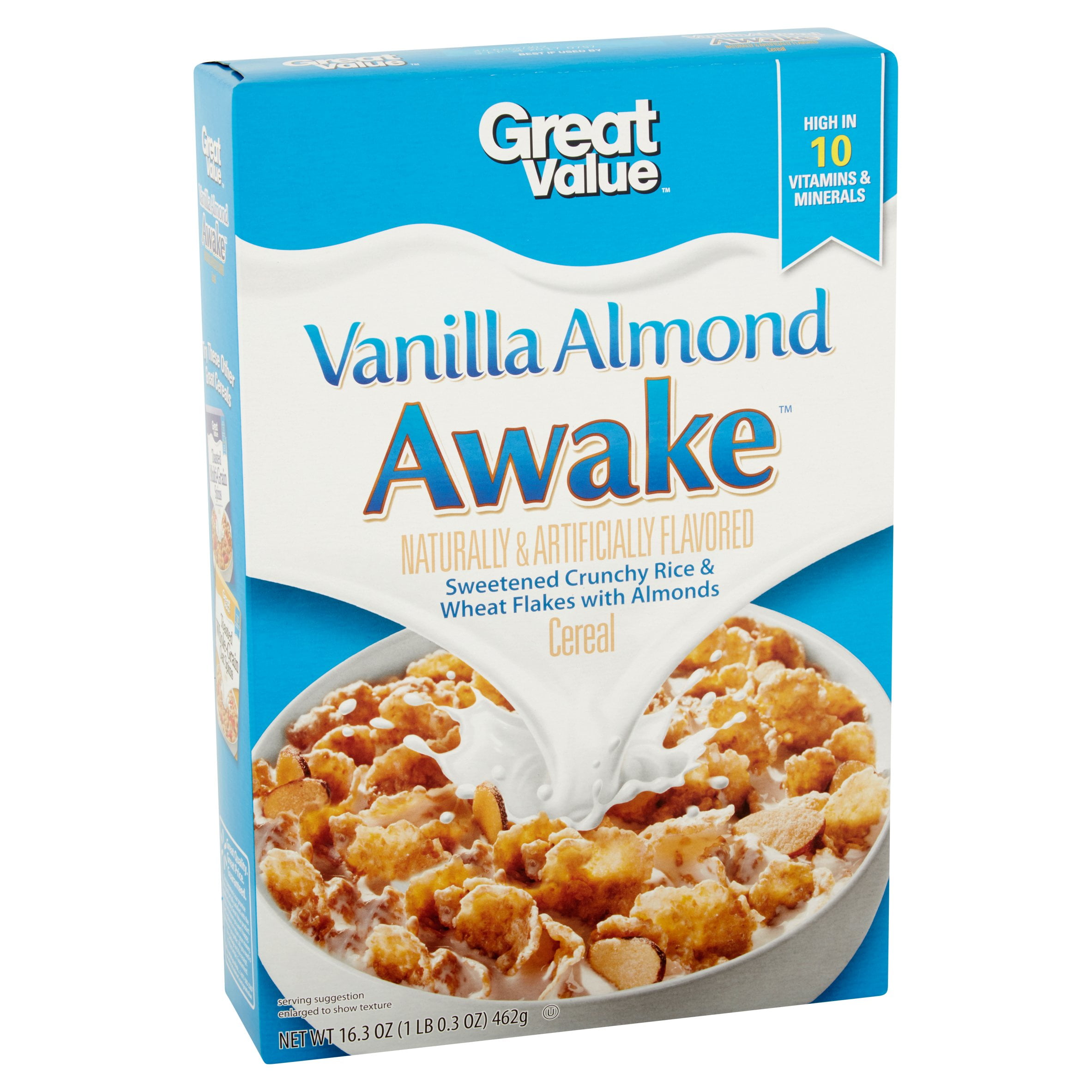Great Value Vanilla Almond Awake Cereal, 16.3oz