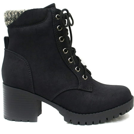 bootie chunky heel