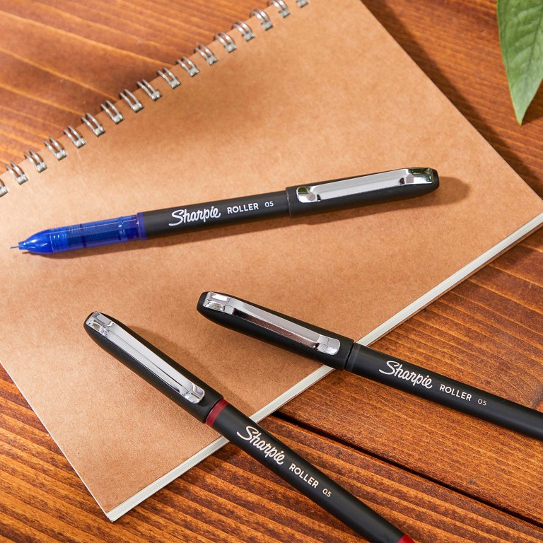 Sharpie Rollerball Pen, Needle Point 0.5mm, Black Ink, 4 Pack photo 7