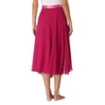 thumbnail image 2 of CHICTRY Womens Lyrical Belly Dance High Low Skirt Maxi Dance Skirt Ballroom Performance Flowy Skirt Hot Pink One Size, 2 of 7