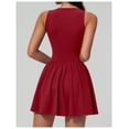 thumbnail image 6 of PISONIC Deep V-Neck Tennis Dress with Built in Shorts and Bra Athletic Dress for Women Summer Golf Workout Dress with Pockets, 6 of 7