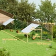 thumbnail image 3 of PawHut Galvanized Large Chicken Coop Cage Walk-in Enclosure 9.8'x32.8'x6.4', 3 of 10