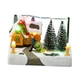 thumbnail image 4 of Christmas Village Houses with Music Light Up LED Snow Scene Resin Collectible Building for Family Xmas Celebration, 4 of 9