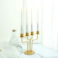 thumbnail image 6 of Efavormart 2 Pack | 4 Arm 8" Gold Metal Geometric Taper Candle Candelabra Holder Centerpiece For Weddings Birthday Parties, 6 of 11