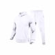 thumbnail image 3 of Ceisia Men's Solid Color Hooded Tracksuit Set with Cargo Pockets for Casual & Sports Wear White L Gifts, 3 of 5