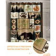 thumbnail image 6 of Fall Vintage Shower Curtain Set ，Waterproof Fabric Shower Curtains Boho Forest Bear Deer Maple Leaves Wood Grain Shower Curtains for Bathroom,Bathroom Decor 36"x72", 6 of 7