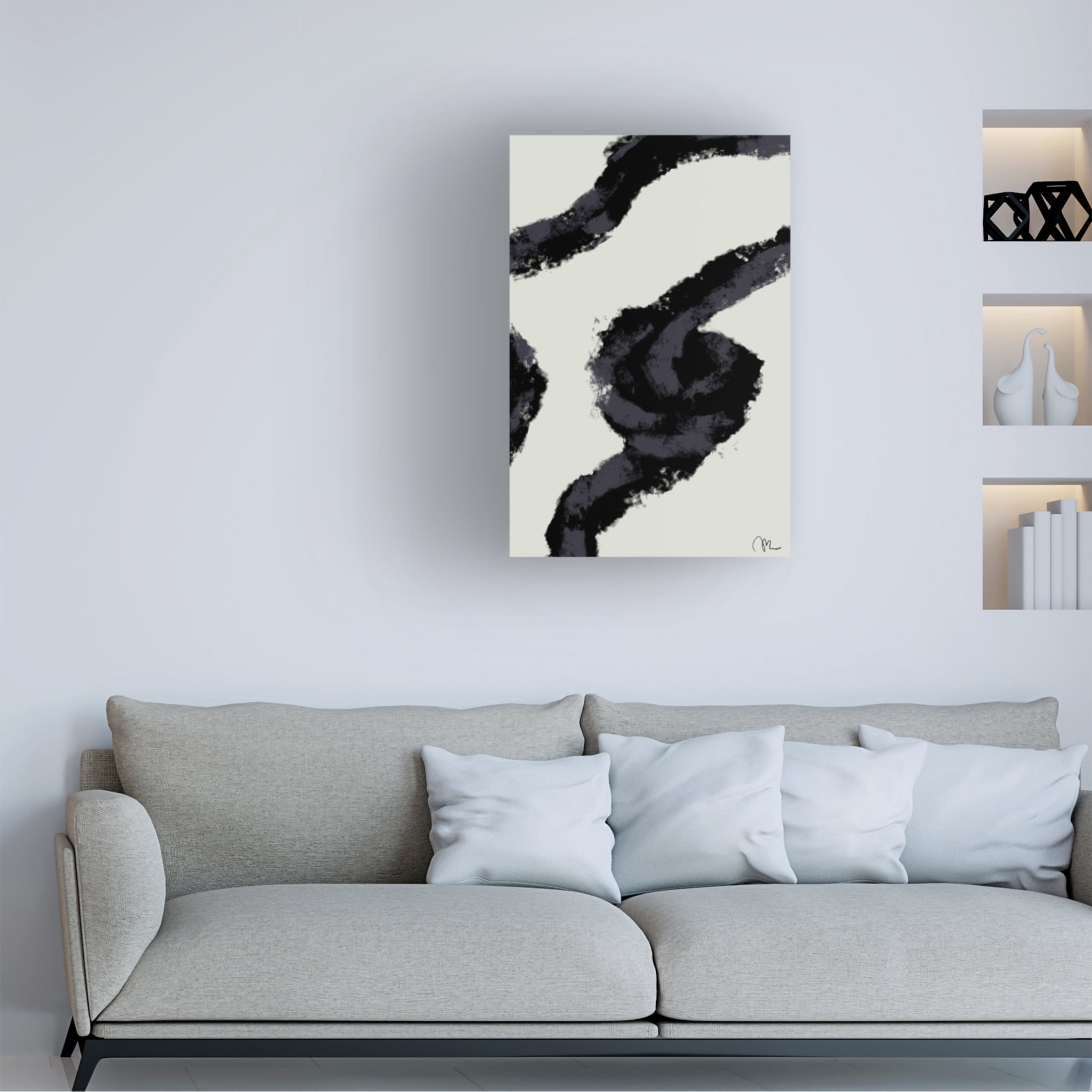 Canvas Wall Art - Pictufy Studio Ii 'Rope' Wall Art for Living Room, Bedroom, or Office Décor by Trademark Fine Art - 12 x 19 Inches