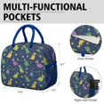 thumbnail image 6 of Womens DarkBlue Cartoon Dinosaurs PartyElements Pattern Lunch Box for Work,Insulated Lunch Bag for Women,Loncheras Para Mujer,Leakproof Adult Lunch Bag for Work,Beach,Travel,Picnic,Camping, 6 of 7
