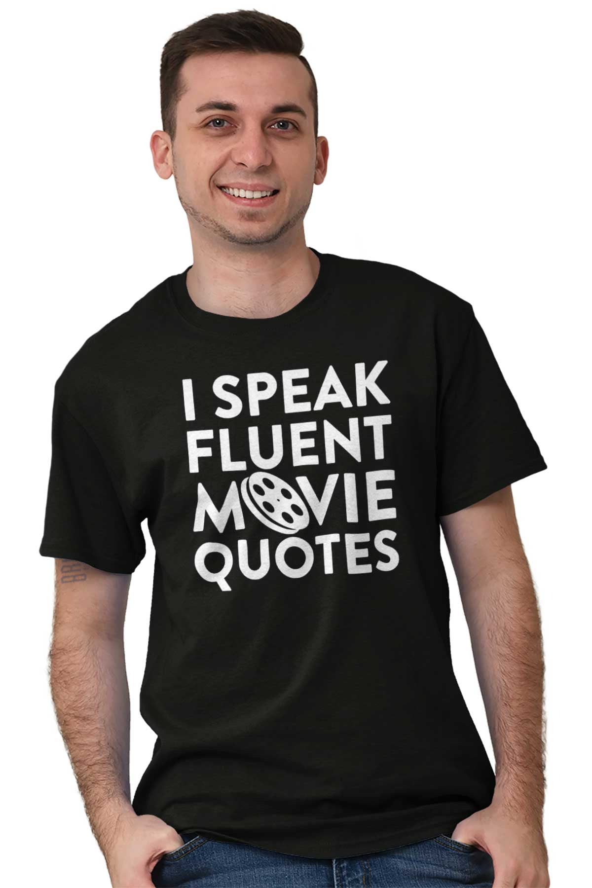 Famous People Short Sleeve T-Shirt Tees Tshirts I Speak Fluent Movie Quotes  Funny Nerd Geek 