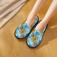 thumbnail image 6 of Sigee Sunflowers for Cozy Furry Slippers Super Soft Indoor and Outdoor Use, Non-Slip Sole Slip On House Slippers-Large, 6 of 8
