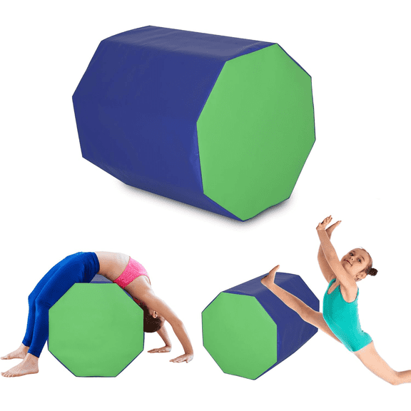 BORGEBY Octagon Mat Gymnastics, 24.4" x 25.6" Tumbling Mats for Fitness ,Gymnastics,Cheerleading and Martial Arts,Blue