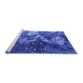 thumbnail image 2 of Ahgly Company Machine Washable Indoor Round Oriental Blue Industrial Area Rugs, 3' Round, 2 of 4