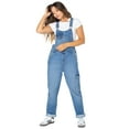 thumbnail image 2 of Celebrity Pink Boyfriend Cargo Overalls, Women's and Women's Plus, 2 of 4