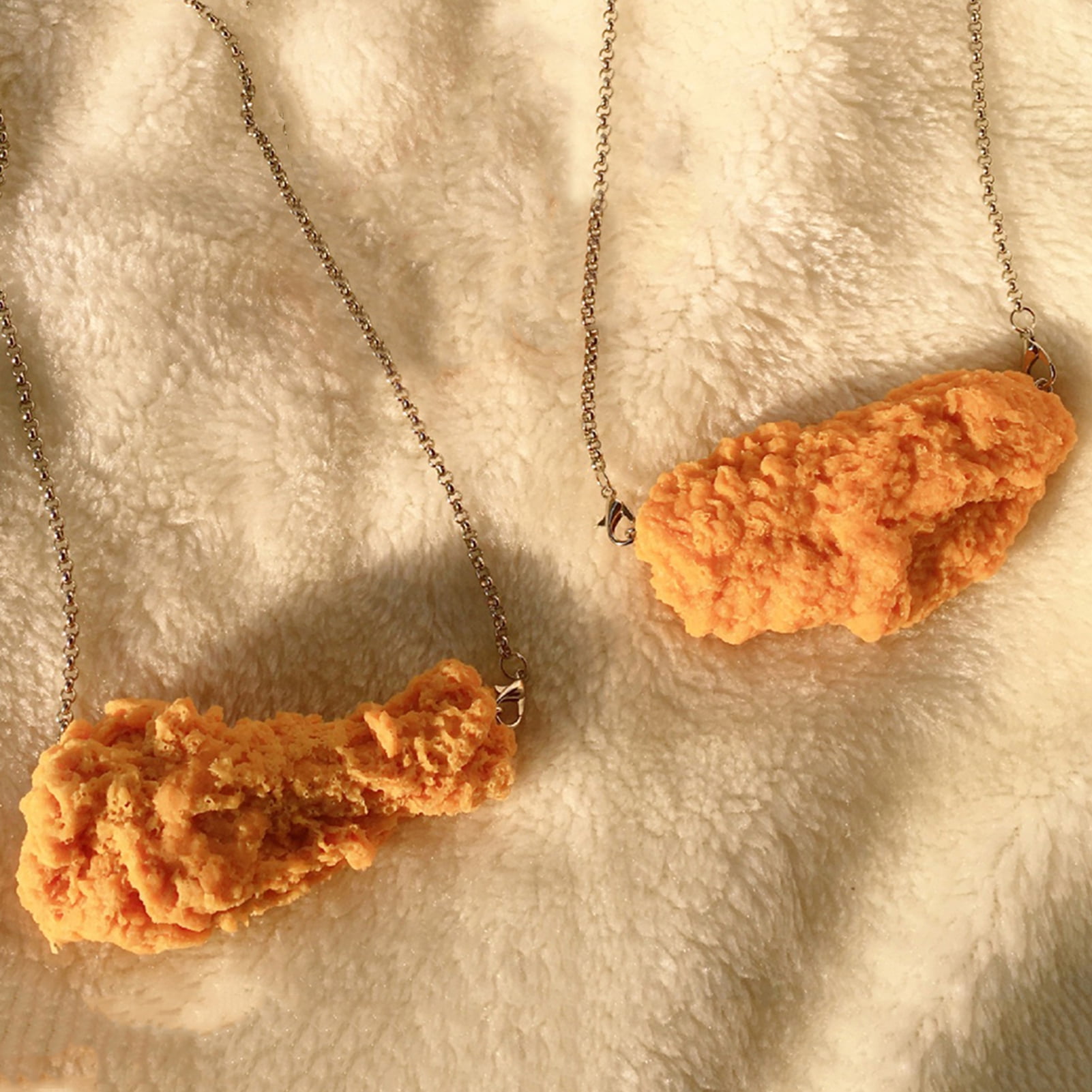 Hanmade Simulation Fried Chickens Pendant Necklace Funny Creative Resin Simulation Food Chicken Legs Wings Link Chain Necklace For Women Men Ffgirls Fboys Jewelry Inchcolor Nameinch Inchleginch P 224131612
