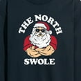 thumbnail image 3 of Instant Message - Christmas Santa Claus North Swole - Men's Long Sleeve T-Shirt, 3 of 6