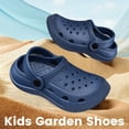 thumbnail image 3 of AMANSSE Boys Girls Garden Clogs Shoes Slides Sandals Shower Slippers Beach Water Rubber House Outddor Navy Blue Toddler Size 10, 3 of 6