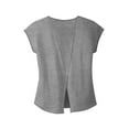 thumbnail image 6 of District Adult Female Women Plain Short Sleeves T-Shirt Heathered Nick 3X-Large, 6 of 6