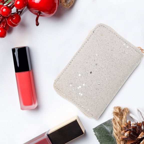 NICEXMAS White PU Zipper Wallet for Women, Compact Card Organizer Purse, Stylish and Practical for Everyday Use and Casual Outings
