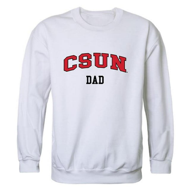 W Republic 562-166-WHT-04 Chandail en Molleton Col Rond pour Hommes Cal State Northridge Matadors Papa, Blanc - Extra Large