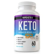 Rapid Keto x Keto Pills for Weight Loss and Fat Burn - Advanced Ketogenic Diet Supplement - Boost Ketosis - Women & Men Metabolism Boost Burner - Suppress Appetite