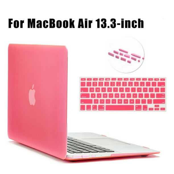 Lention Hard Case For 13 Inch Macbook Air With Keyboard Cover Dust Blocking Port Plugs Matte Finish Case With Rubber Feet Pink Walmart Com Walmart Com