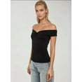thumbnail image 5 of Off Shoulder Slim Fit Boat Neck Top, 5 of 5