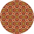 thumbnail image 1 of Ahgly Company Machine Washable Indoor Round Transitional Orange Area Rugs, 7' Round, 1 of 7
