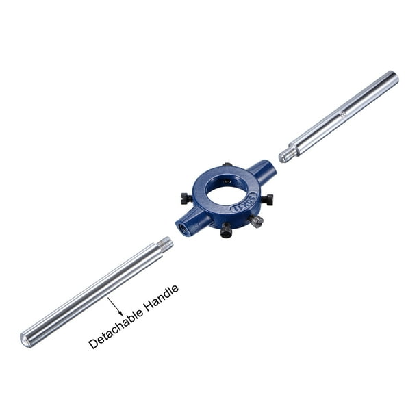 Uxcell Round Die Stock Handle Wrench Set 3 8 16 UNC Threading Die