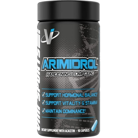 VMI Sports | Arimidrol Hardening Compound | Natural Estrogen Blocker for Men | Testosterone Booster and Aromatase Inhibitor | to Build Muscle and Burn Fat | Anti Estrogen (Bonus Size - 90 Capsules)