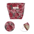 thumbnail image 4 of Unique Bargains 1 Pc Vintage Rose Makeup Bag Polyester Red Small, 4 of 5